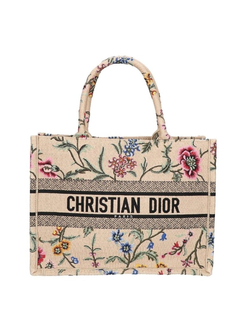 Dior Petite Fleur Embroidery Book Tote Bag Medium